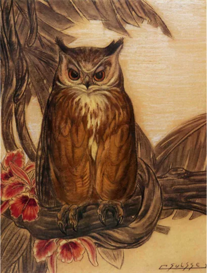 Gaston SUISSE (1896-1988) - Grand Duc branché. 1938.