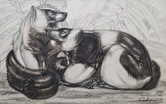 Gaston SUISSE (1896-1988) - Couple de Makis.