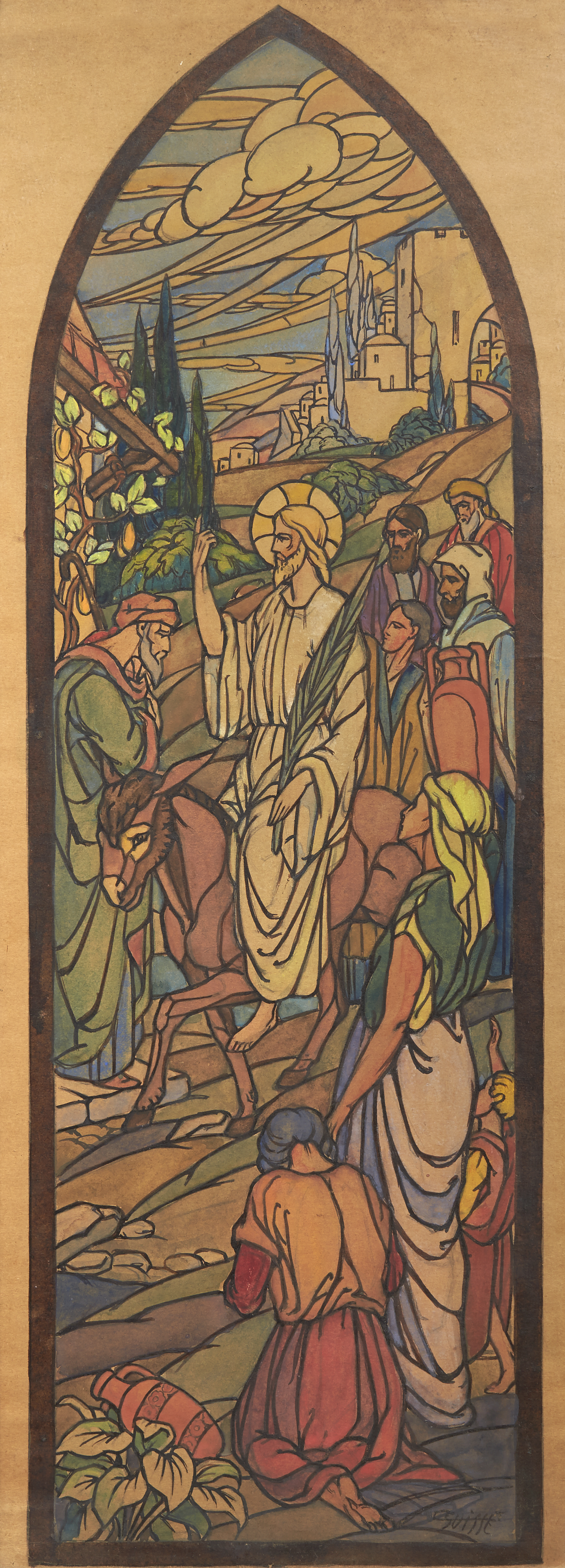 Jésus au mont des oliviers.
