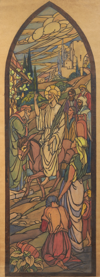 Gaston SUISSE (1896-1988) - Jésus au mont des oliviers.