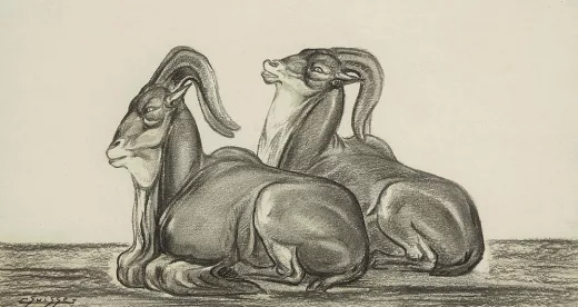 Vente par "Tajan SVV" du 09/07/2020 - Mouflons couchés. 1930. (lot n°24)